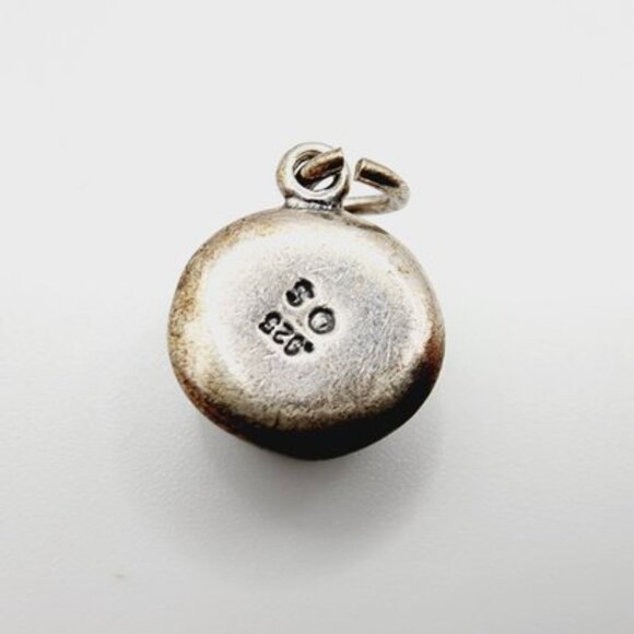 Sterling Silver Teacup Charm Pendant Necklace Italy Box Chain - Picture 6 of 11